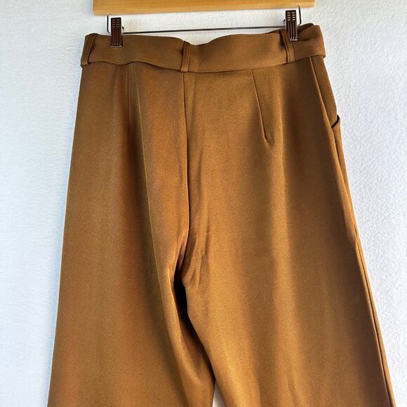 Remi x Revolve Pants Womens Medium Brown Danielle Belted Preppy Chic Lagenlook - Picture 11 of 12